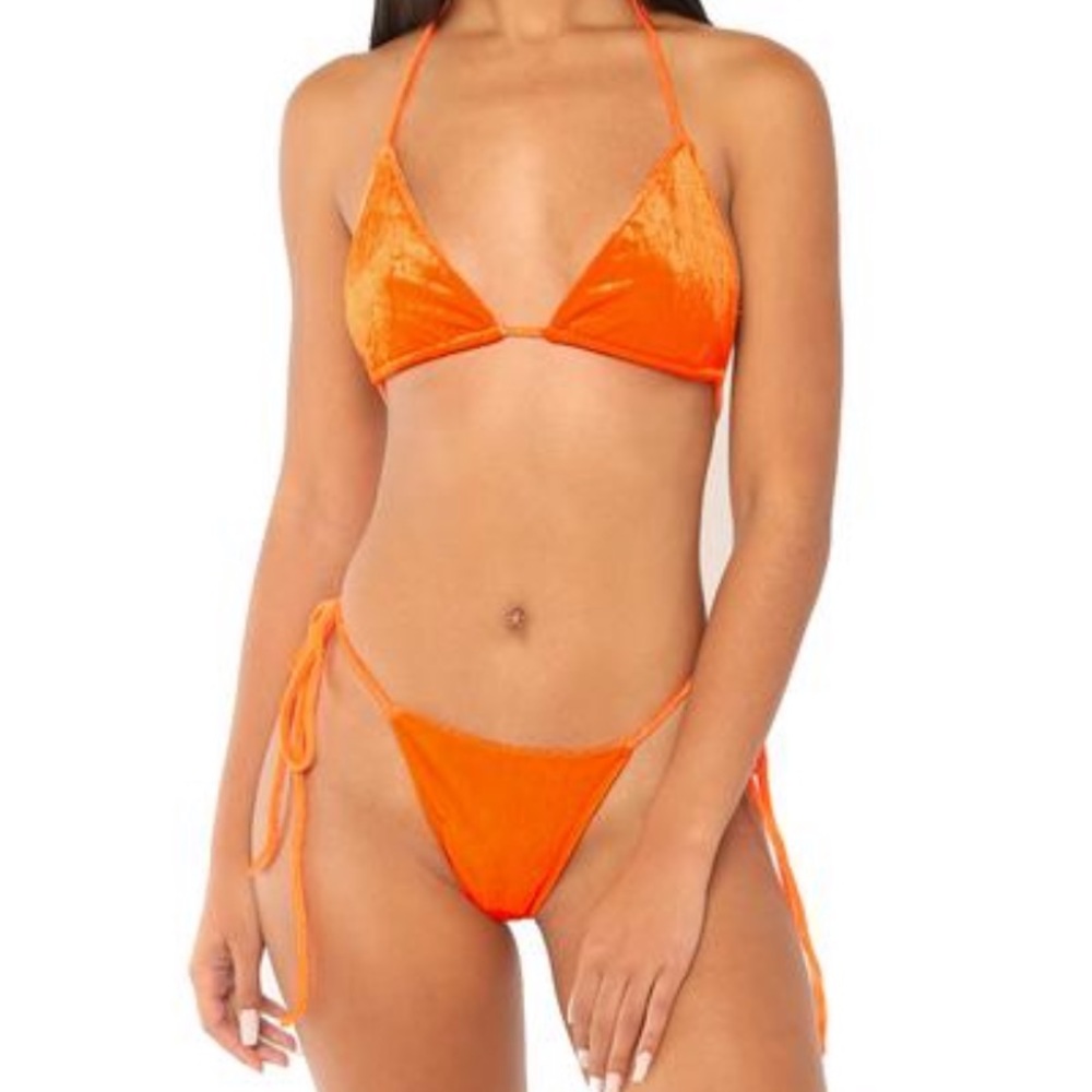 Neon orange bikini 2 piece set